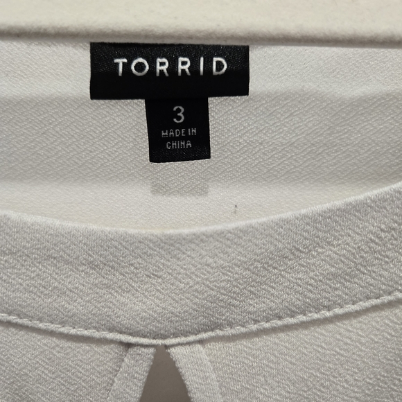 🌟 56. Torrid White Lace Sleeve Top - Picture 2 of 2